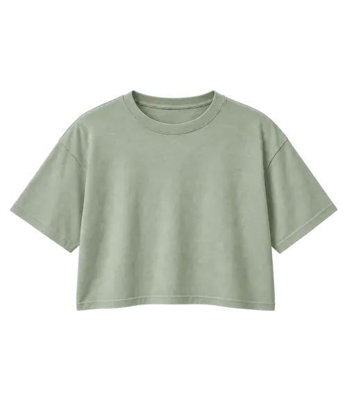 Boxy T-shirt in sage