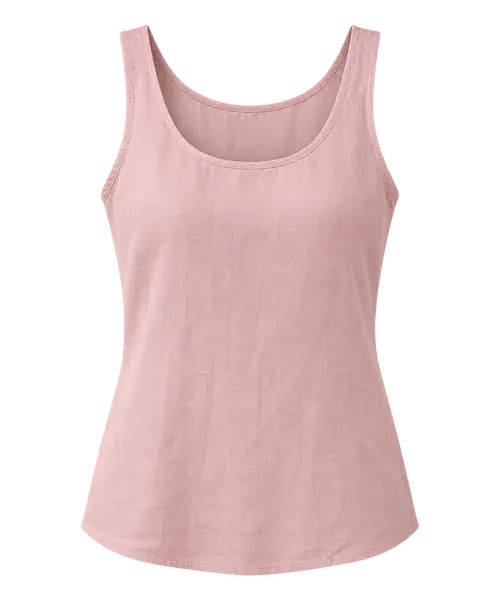 Linen tank in light rose