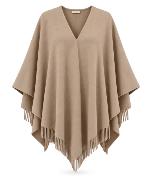 Poncho in tan